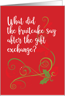 Funny Christmas What did the Fruitcake Say card