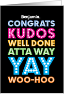 Custom Name Congrats Kudos Well Done Atta Way Yay WooHoo card