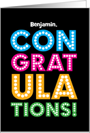 Custom Name BIG Congratulations card