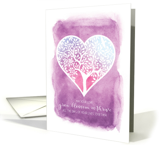 Wedding Congratulations - Tree Heart May Your Love Grow... (1560352)
