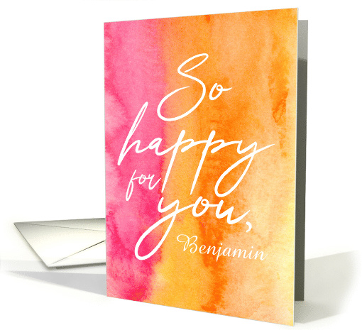 Congratulations So Happy for You Custom Name card (1560738)