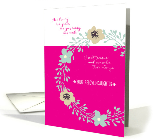 Sympathy for Loss of Daughter - Her Beauty Her Grace card (1562498)