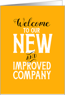 Employee Welcome to Our New and Improved Company Gritty Graphic Type card