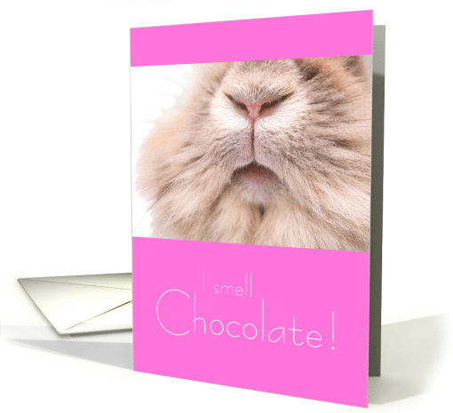 Funny Easter Bunny I Smell Chocolate card (1572108)