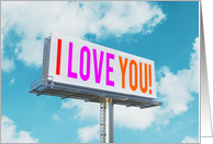 Wedding Anniversary I Love You Billboard card