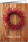 Christmas New Address Knock Knock card