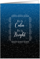 Christmas All is Calm All is Bright card