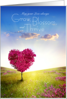 Wedding Anniversary May Your Love Grow Blossom Thrive card