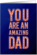 You Are an Amazing Dad in Lights Father’s Day for Husband card