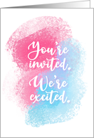 Baby Gender Reveal Party You’re Invited We’re Excited card