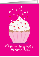 You Are The Sprinkles On My Cupcake Valentine card