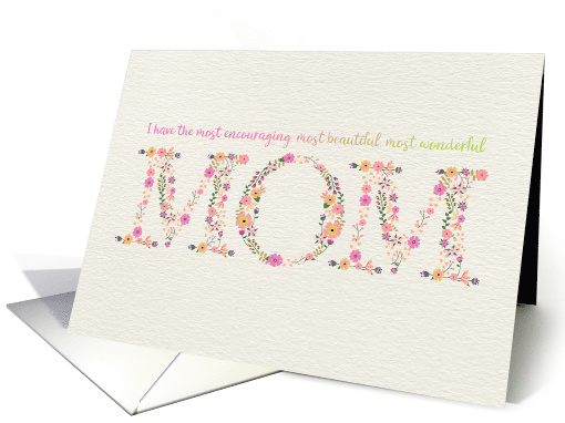 MOM in Flowers Mother's Day card (1603870)