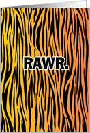 Rawr Tiger Blank Note card