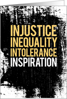 Juneteenth Invitation Injustice and Inspiration Gritty Type card