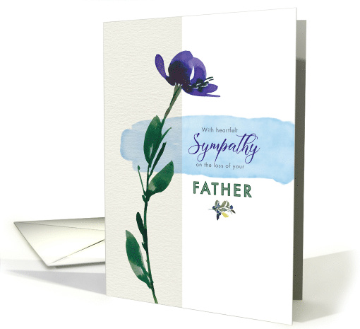 Single Floral Tribute Loss of Father Sympathy card (1643672)