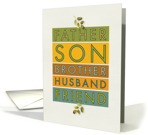 Father Son Brother Husband Friend So Much to So Many Sympathy card