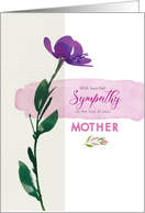 Single Floral Tribute Loss of Mother Sympathy card