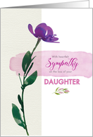 Single Floral Tribute Loss of Daughter Sympathy card