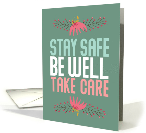 Coronavirus Stay Safe Be Well Take Care Christmas card (1655174)