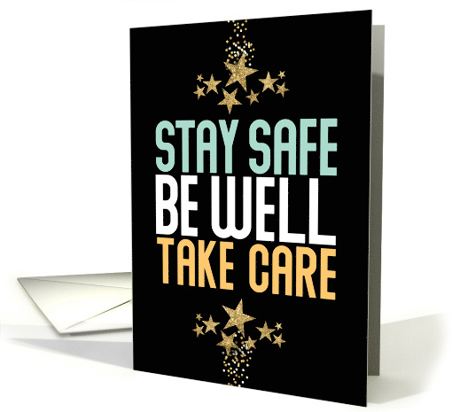 Coronavirus Stay Safe Be Well Take Care Happy New Year card (1655176)
