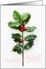 Happy Holly Days card