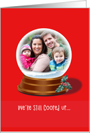 Funny Coronavirus Christmas Cooped Up Snowglobe card