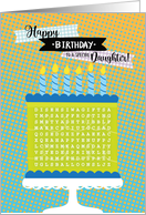 Happy Birthday Word Search for Daughter card