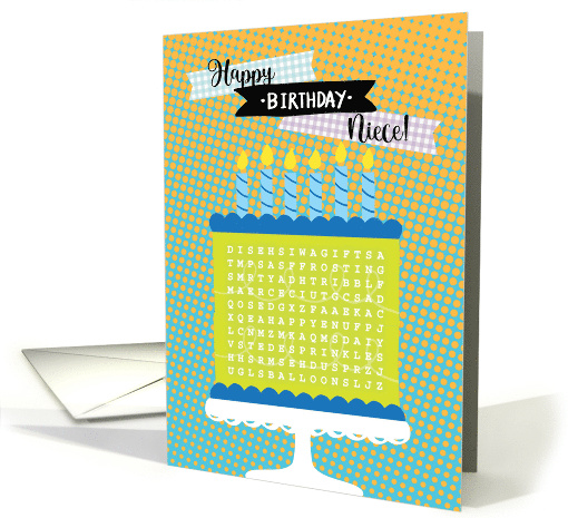 Happy Birthday Word Search for Niece card (1657334)