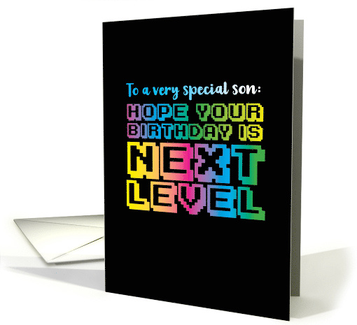 Video Game Arcade Inspired Next Level Birthday for Son card (1657350)