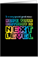 Video Game Inspired Birthday for Great Niece card