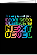Video Game Inspired Birthday for Her card