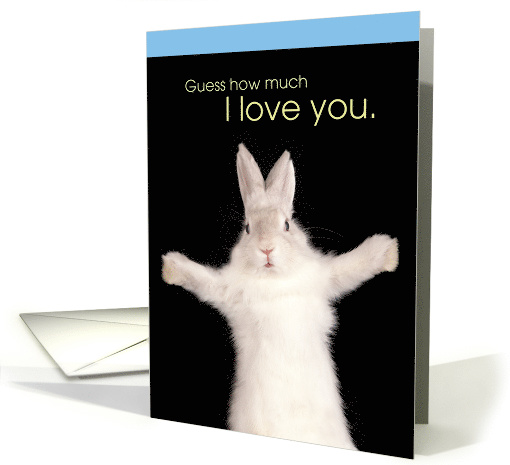 Cute Guess How Much I Love You Easter Bunny card (1657586)