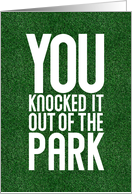 Congratulations You Knocked It Out Of The Park card
