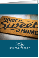 Home Sweet Home Welcome Mat Happy House-iversary card
