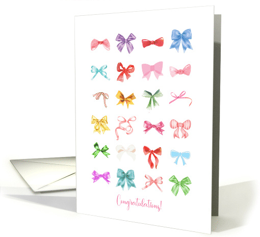 Congratulations on the Birth of Baby Girl Lots of Pretty Bows card