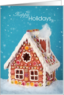 Gingerbread House Happy Holidays from Realtor card