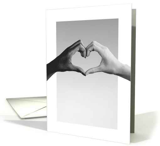 Heart Hands in Black and White Juneteenth card (1690348)