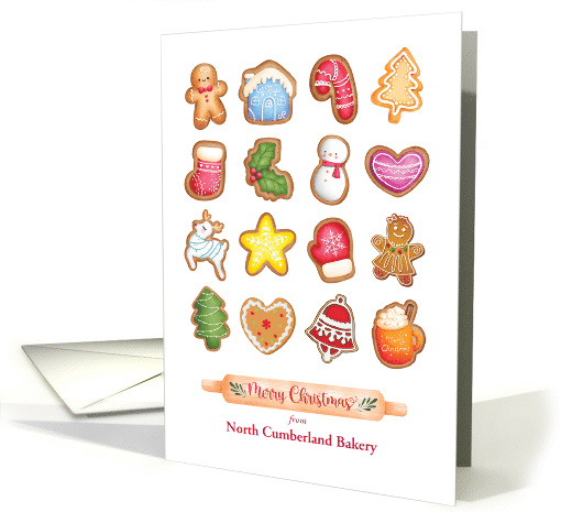 Custom Name Decorated Christmas Cookies for Business card (1697572)