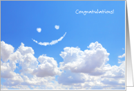 Cute Smile in the Clouds Bet Youre on Cloud Nine Congratulations card