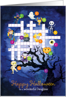 Cute Halloween for Daughter Picture Crossword Puzzle Activity card