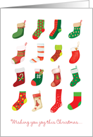 Cute Little Stockings Joy from Head to Toes Warm and Toasty Christmas card