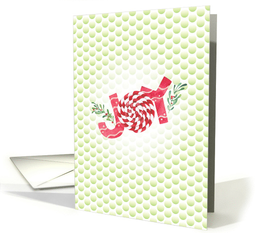 Wishing You So Much Joy Peppermint Candy Watercolor Christmas card