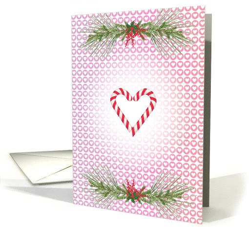 Sweet Candy Canes Create a Heart Peppermint Christmas card (1717028)