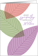 Loss of Mother Three Simple Leaves Sympathy card