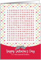 For Godson Activity Word Search Valentine card