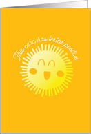 This Card Has Tested POSITIVE with Sunshine Get Well card