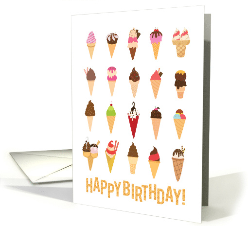 Cute Ice Cream Cones Birthday Hope Its the Coolest One Yet card