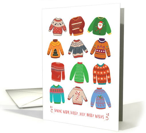 Seasons Greetings Cute Ugly Sweaters Warm Toasty Jolly... (1742292)