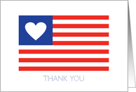 Veterans Day Thank You For Your Service Land That We Love Heart Flag card
