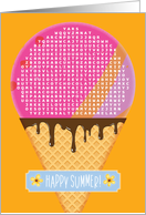 Happy Summer Ice Cream Cone Find the Flavors Activity Word Search card